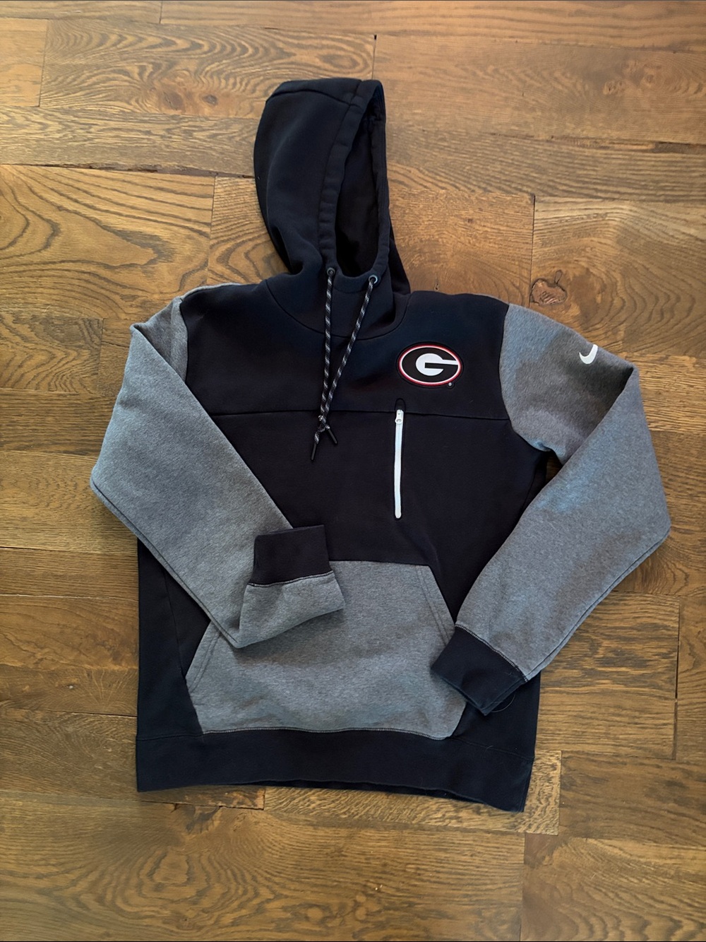 Nike Black and Gray Georgia Bulldogs Pullover Hoodie